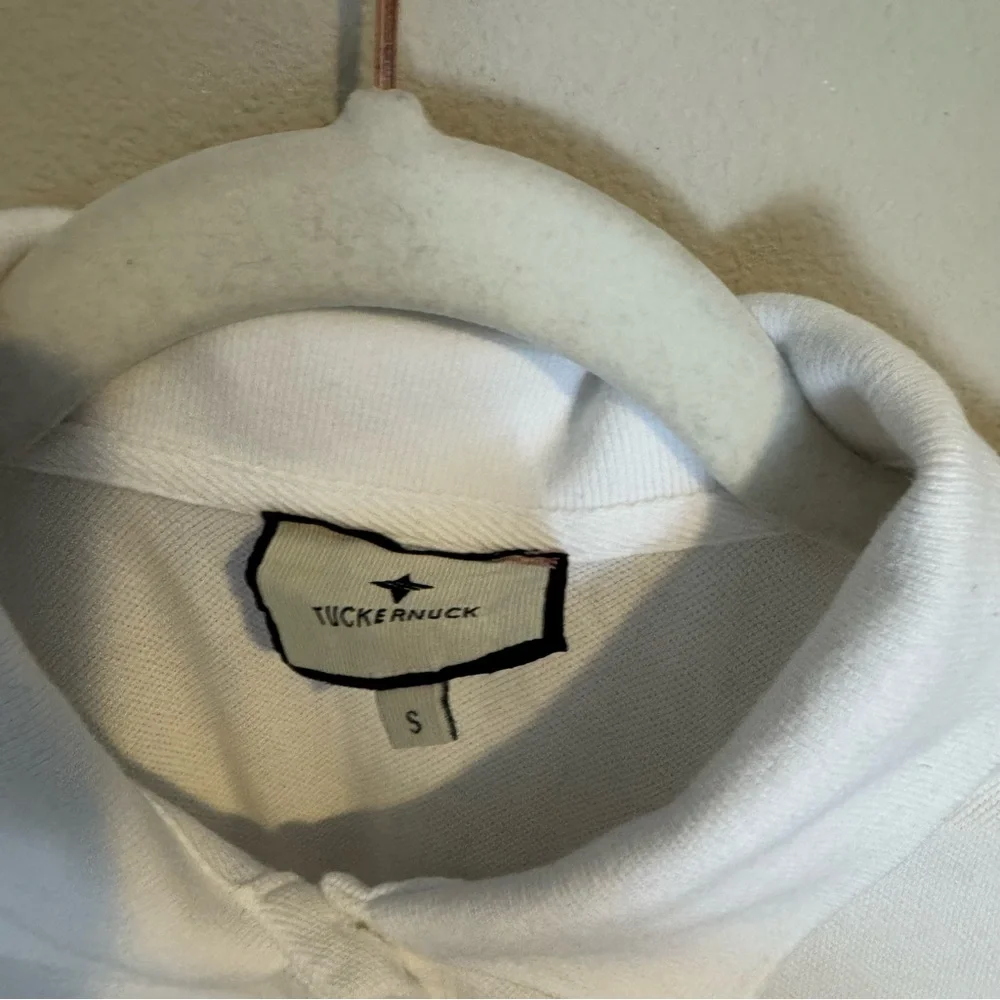 Tuckernuck White Long Sleeve Pique Puff Sleeve Peggy Polo